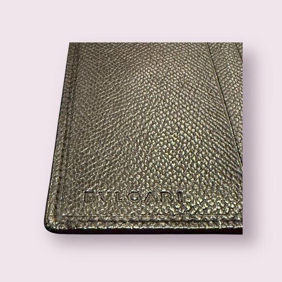 BVLGARI Black Leather Compact Wallet - Picture 6 of 6